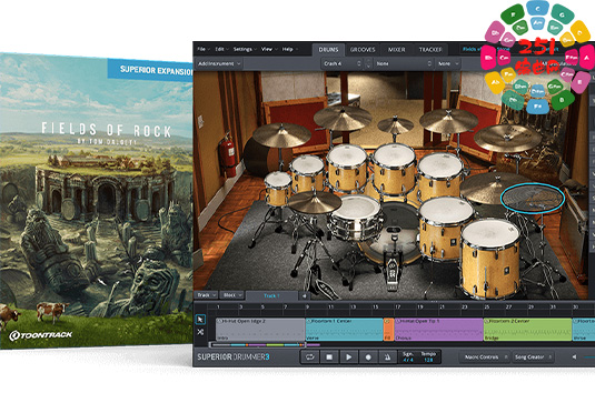 鼓音源更新扩展包 Toontrack Fields of Rock SDX v1.0.5-251编曲网