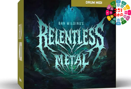 Toontrack 打击乐MIDI素材包 Toontrack Relentless Metal MIDI-251编曲网