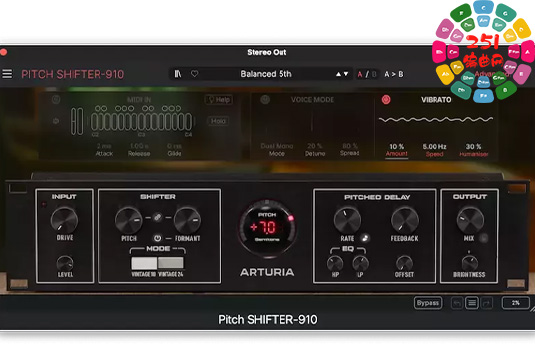 变调和声延迟插件 Arturia Pitch SHIFTER-910 v1.0.0.6566 Mac-251编曲网