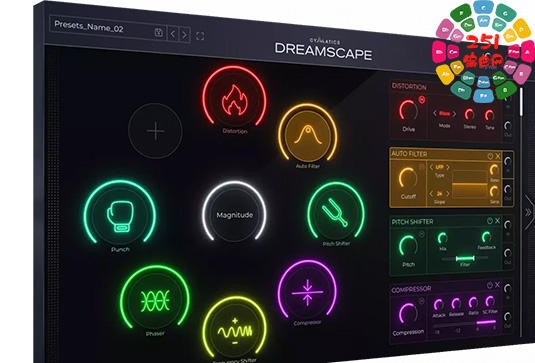 无限效果引擎 Cymatics DREAMSCAPE Modular FX Engine v1.0.1-251编曲网