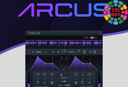 氛围包络塑形音频处理插件 Drumforge Arcus v1.0.4 Win-251编曲网