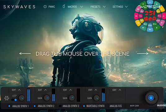 模拟电影级音景工具 Sampleson SkyWaves v1.0.4 Win-251编曲网