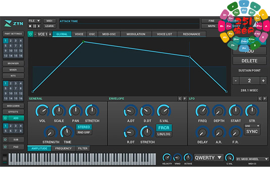 合成器 ZynAddSubFX Zyn-Fusion v3.0.6 Win X64 VSTi + 独立版-251编曲网