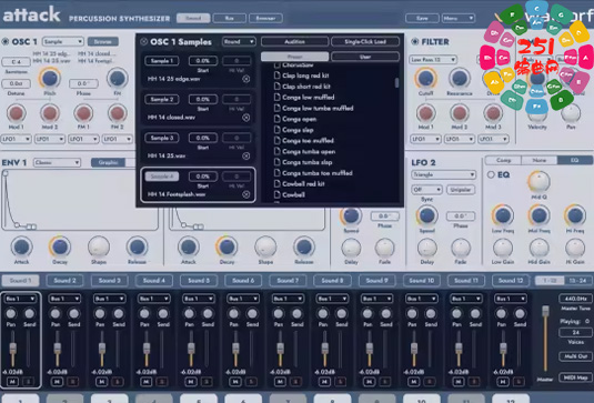 现代打击乐合成器 Waldorf Attack v3.0.1-251编曲网