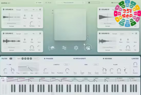 空灵氛围采样合成器 Excite Audio Evolve Air v1.0.0 Win-251编曲网